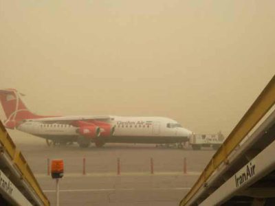 گردوخاک پرواز کرمان به تهران را لغو کرد