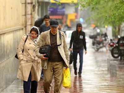 تداوم رگبار باران در ۱۴ استان طی امروز و فردا/ وزش باد و گردوخاک در نوار شرقی و مرکز کشور